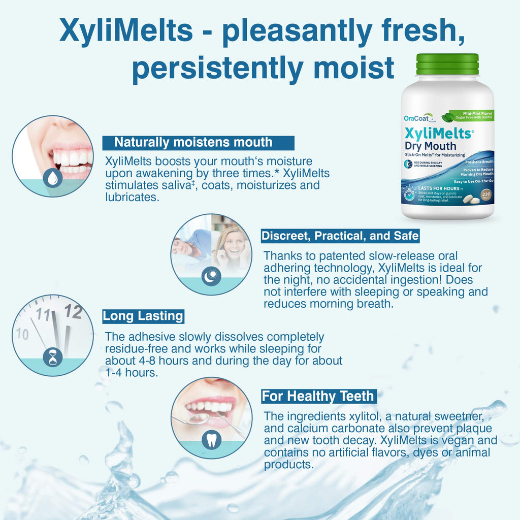 Oracoat XyliMelts Dry Mouth Discs | Sugar-Free Xylitol

