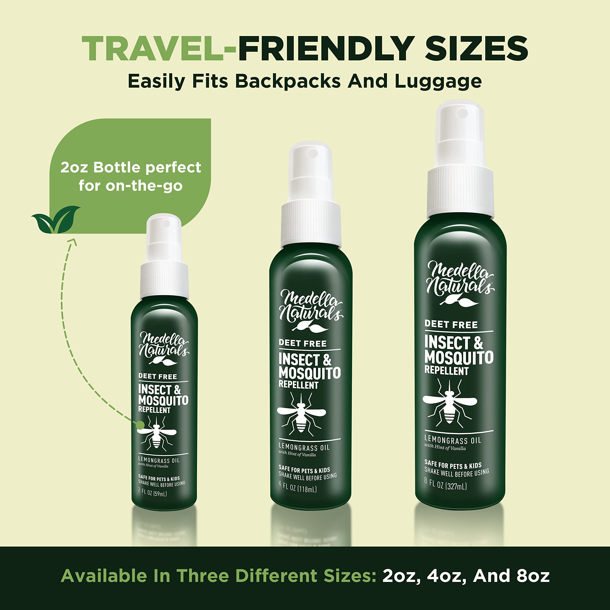 Medella DEET-Free Insect Repellent with Lemongrass

