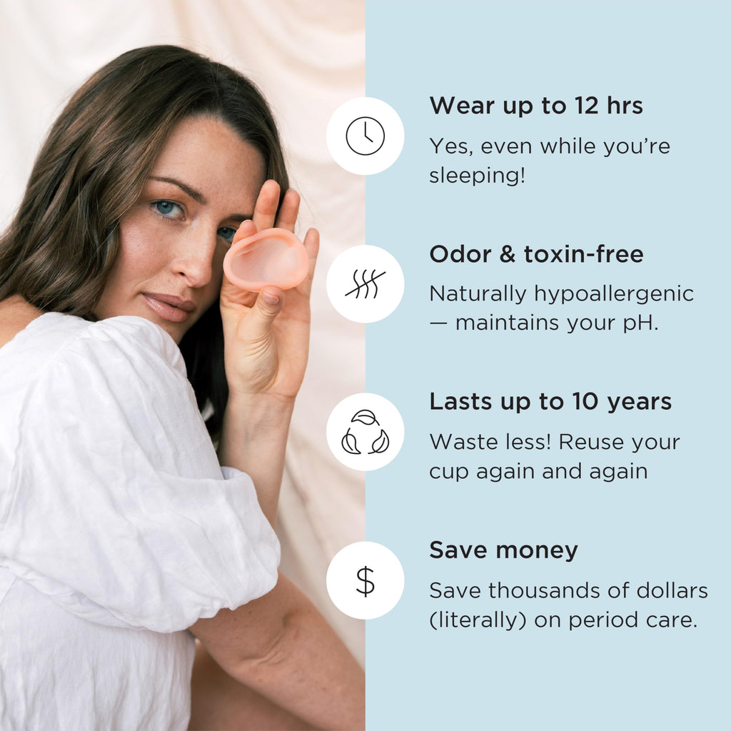 Saalt Menstrual Disc - Soft Reusable Silicone, 12-Hour Wear

