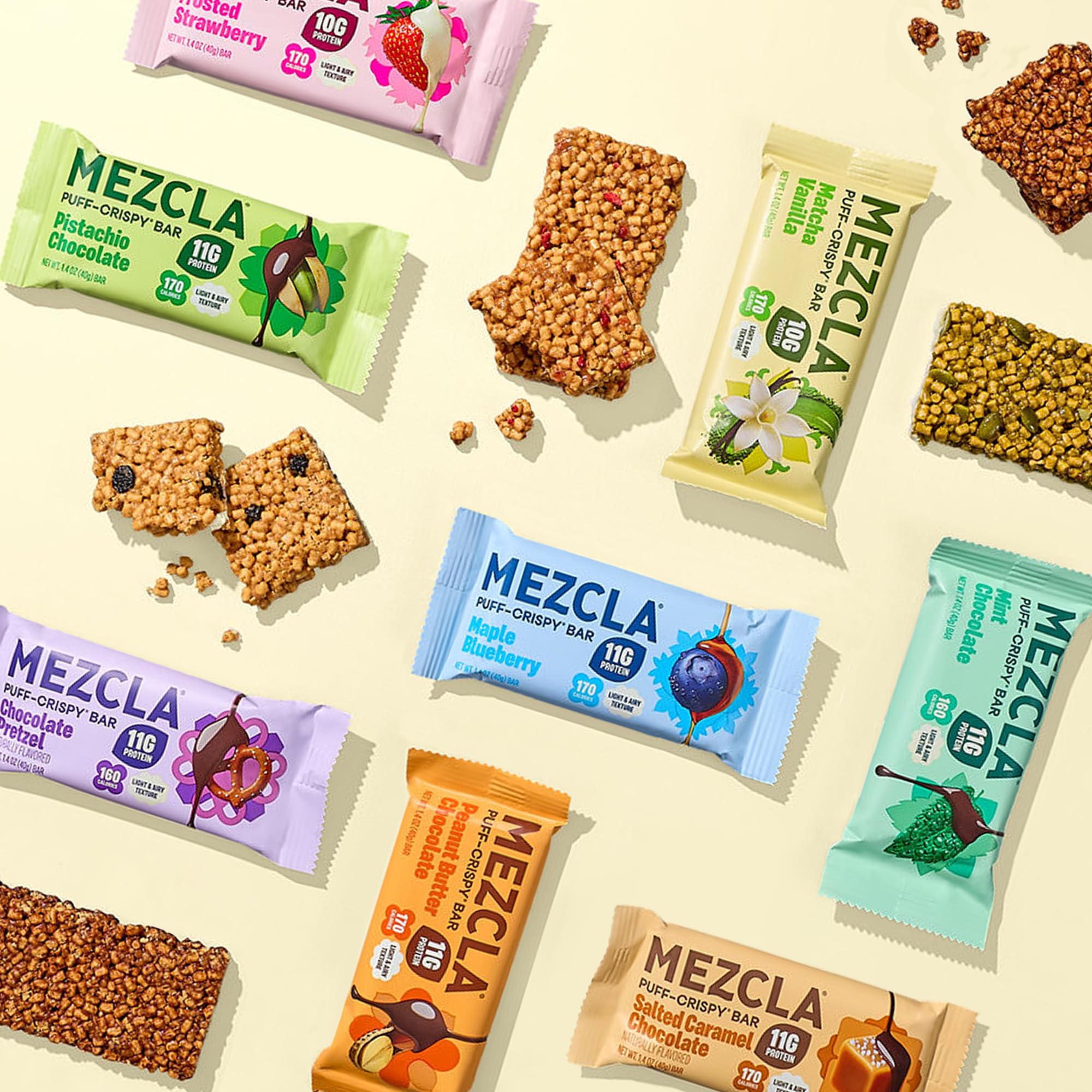 Mezcla Puff-Crispy Plant Based Protein Bars

