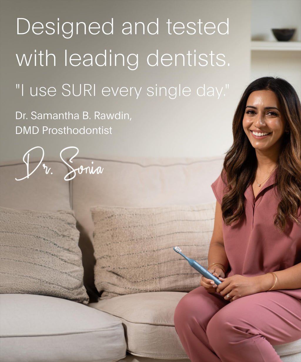 SURI Sonic Electric Toothbrush with Pressure Sensor

