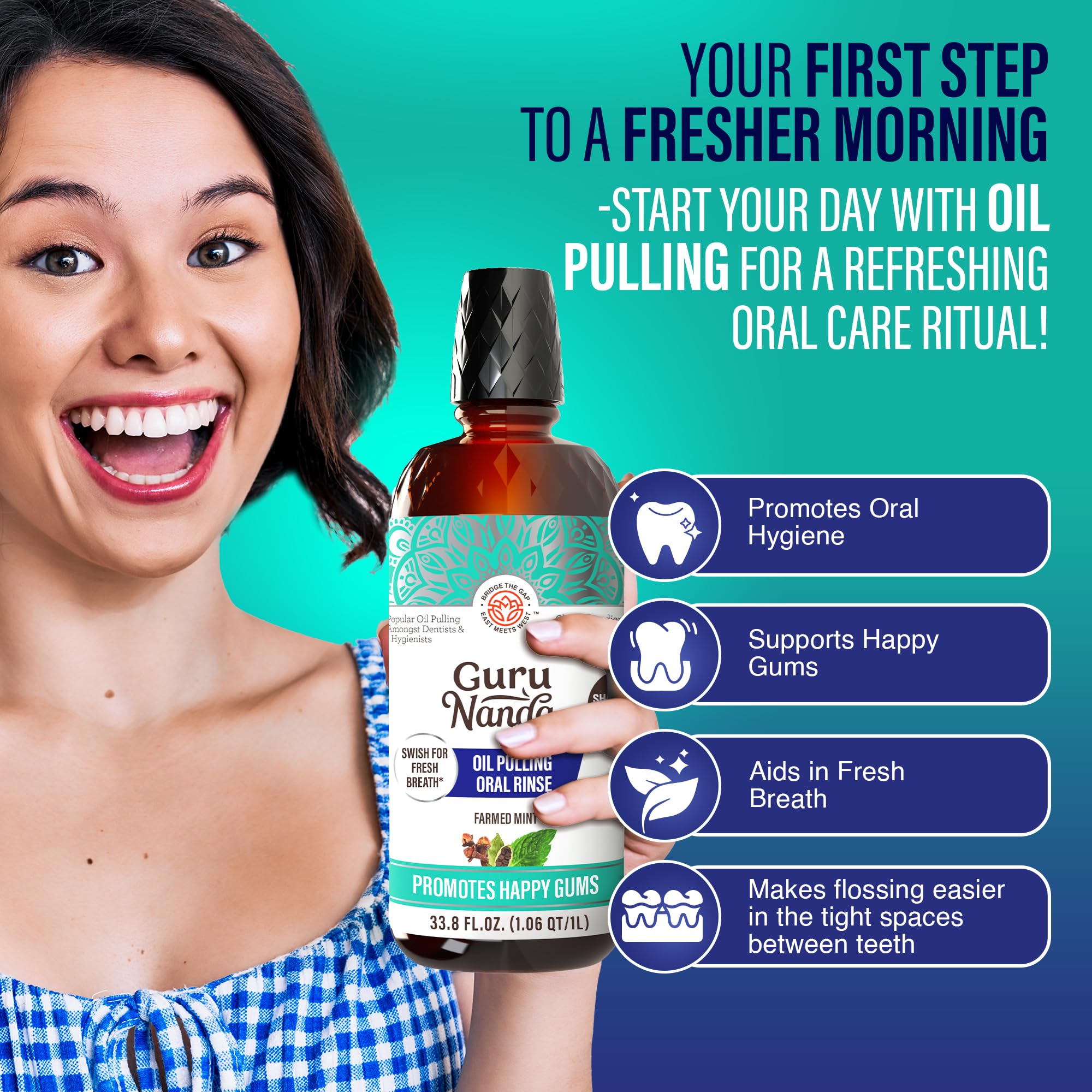 GuruNanda CocoMint Oil Pulling Mouthwash

