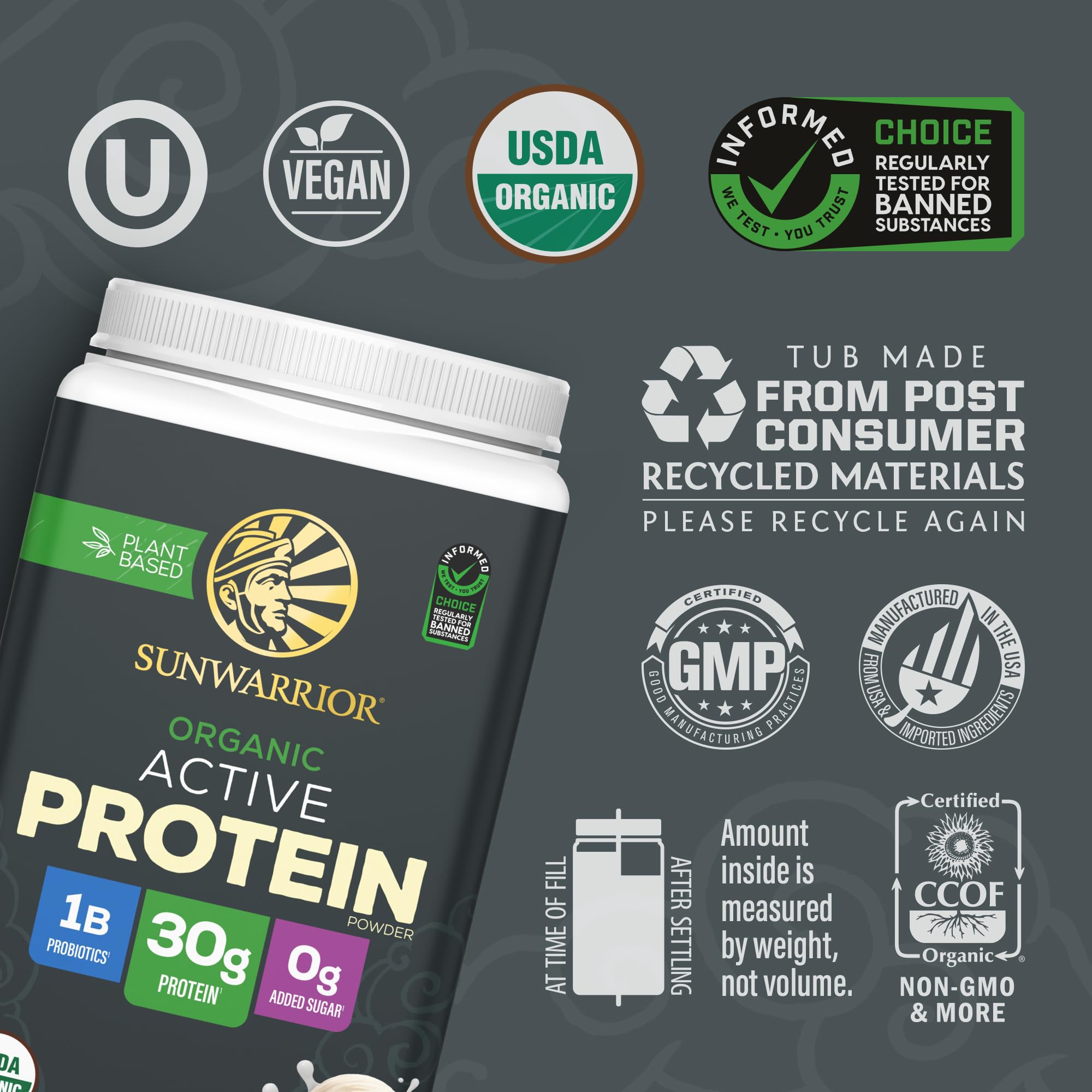 Sunwarrior Organic Plant Based Protein Powder | Vegan

