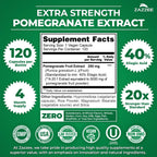 Zazzee Pomegranate Extract Vegan Non-GMO USA

