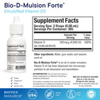 Biotics Bio-D-Mulsion Forte Vitamin D Drops 4000 IU

