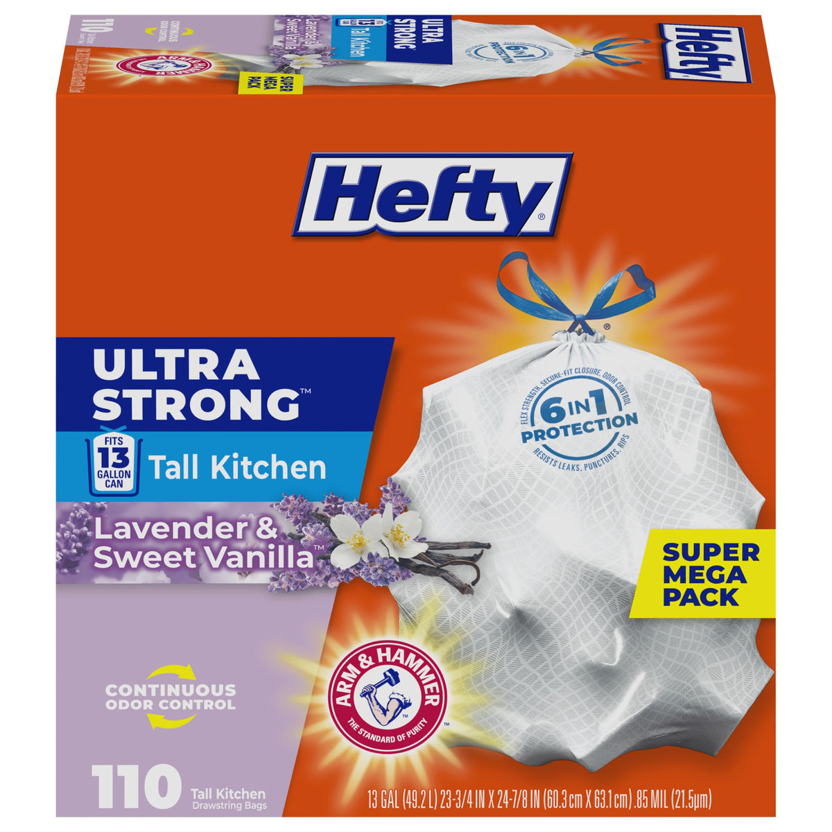 Hefty Trash Bags Ultra Strong 13 Gallon Drawstring