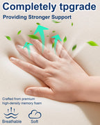 Memory Foam Wedge Pillow for Reading and Elevation Support

