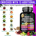 Adndale Liposomal NAD+ & Resveratrol Supplement

