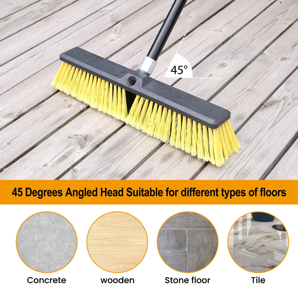 Push Broom KeFanta Heavy Duty Long Handle

