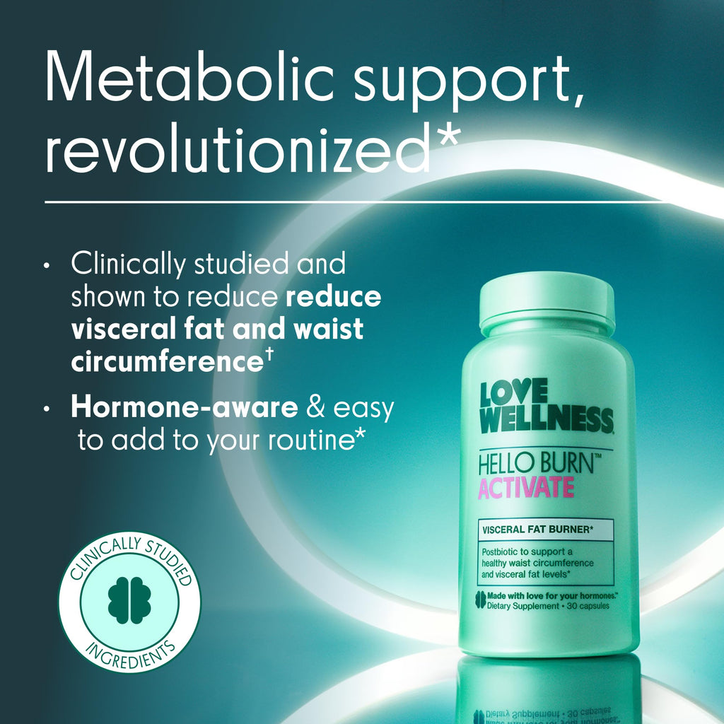 Love Wellness Hello Burn Activate Postbiotic Capsule for Fat

