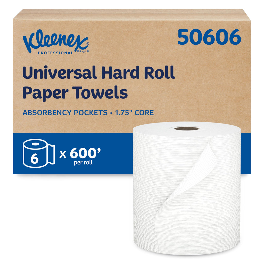 Kleenex Universal Hard Roll Paper Towels - Premium Absorbency Pockets


