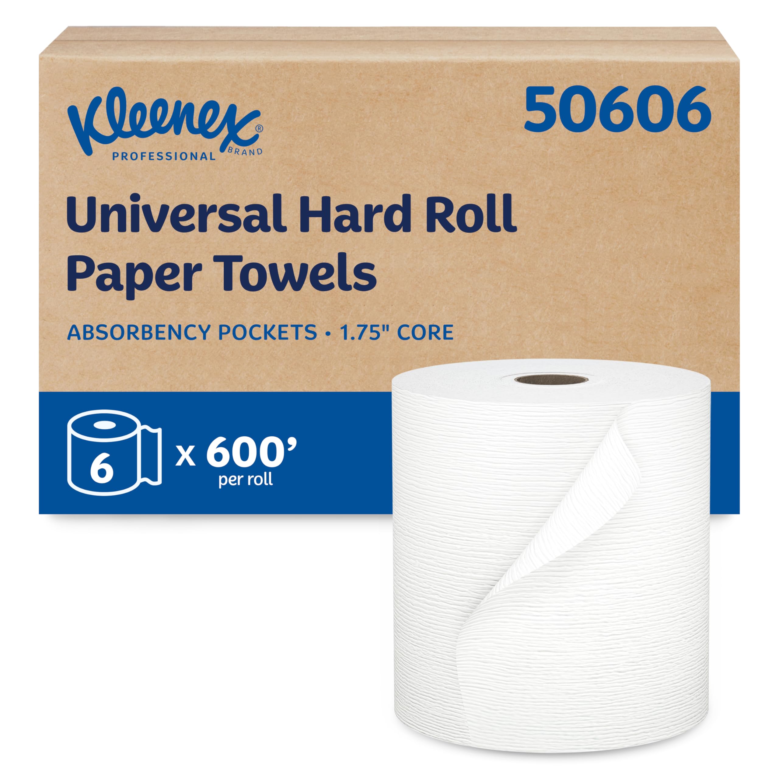 Kleenex Universal Hard Roll Paper Towels - Premium Absorbency Pockets


