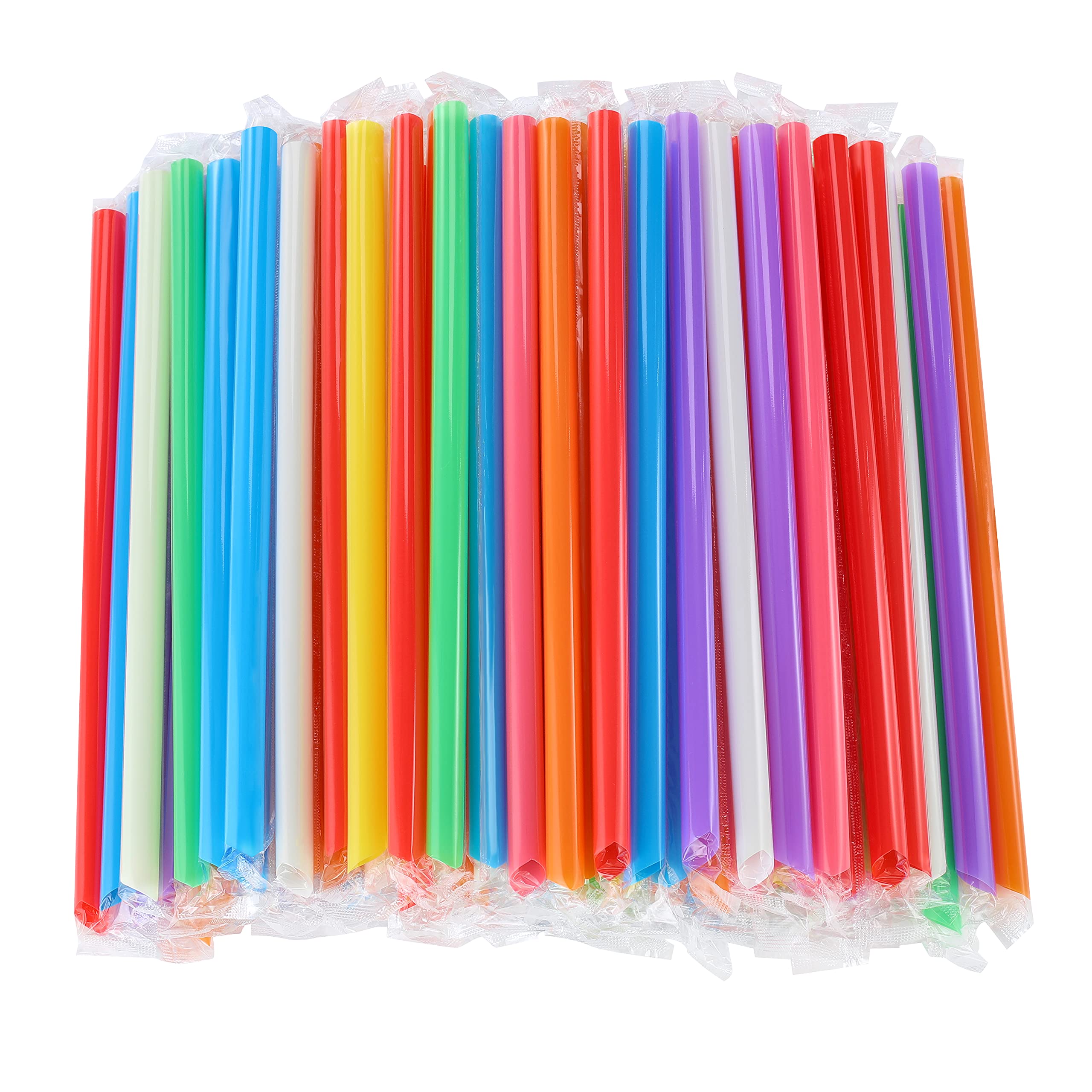 Individually Wrapped Jumbo Smoothie Boba Straws

