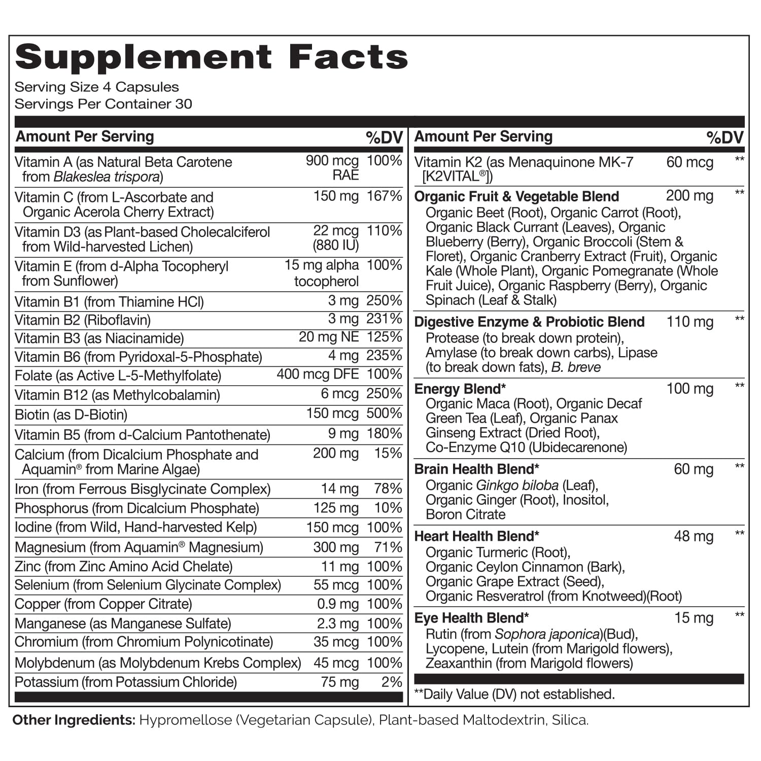 Naturelo Whole Food Multivitamin for Women | Plant-Based

