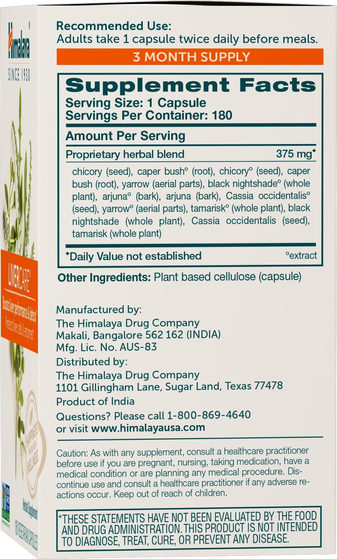 Himalaya LiverCare Herbal Liver Support | Detox & Wellness

