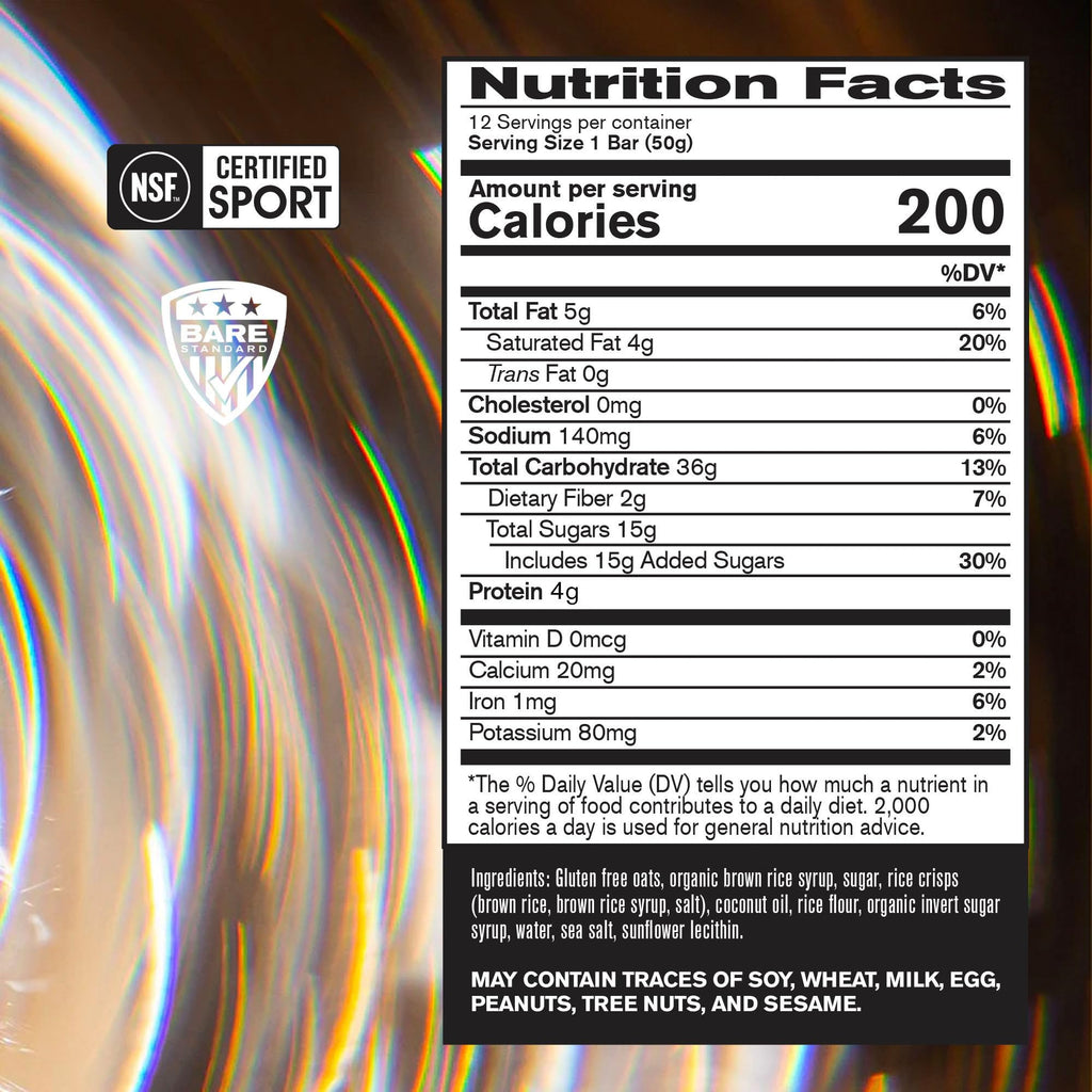 Go Bar - BARE PERFORMANCE NUTRITION Oat-Based Snack

