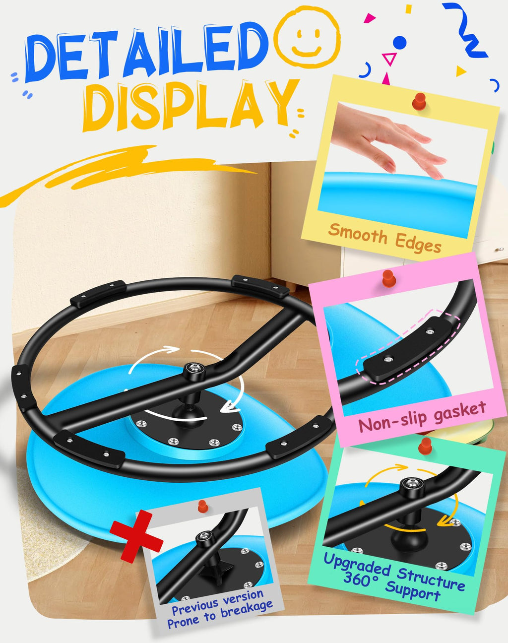 FERUERW Spinning Chair for Autistic Kids - Sensory Toy

