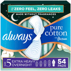 Always Pure Cotton FlexFoam Feminine Pads with Wings