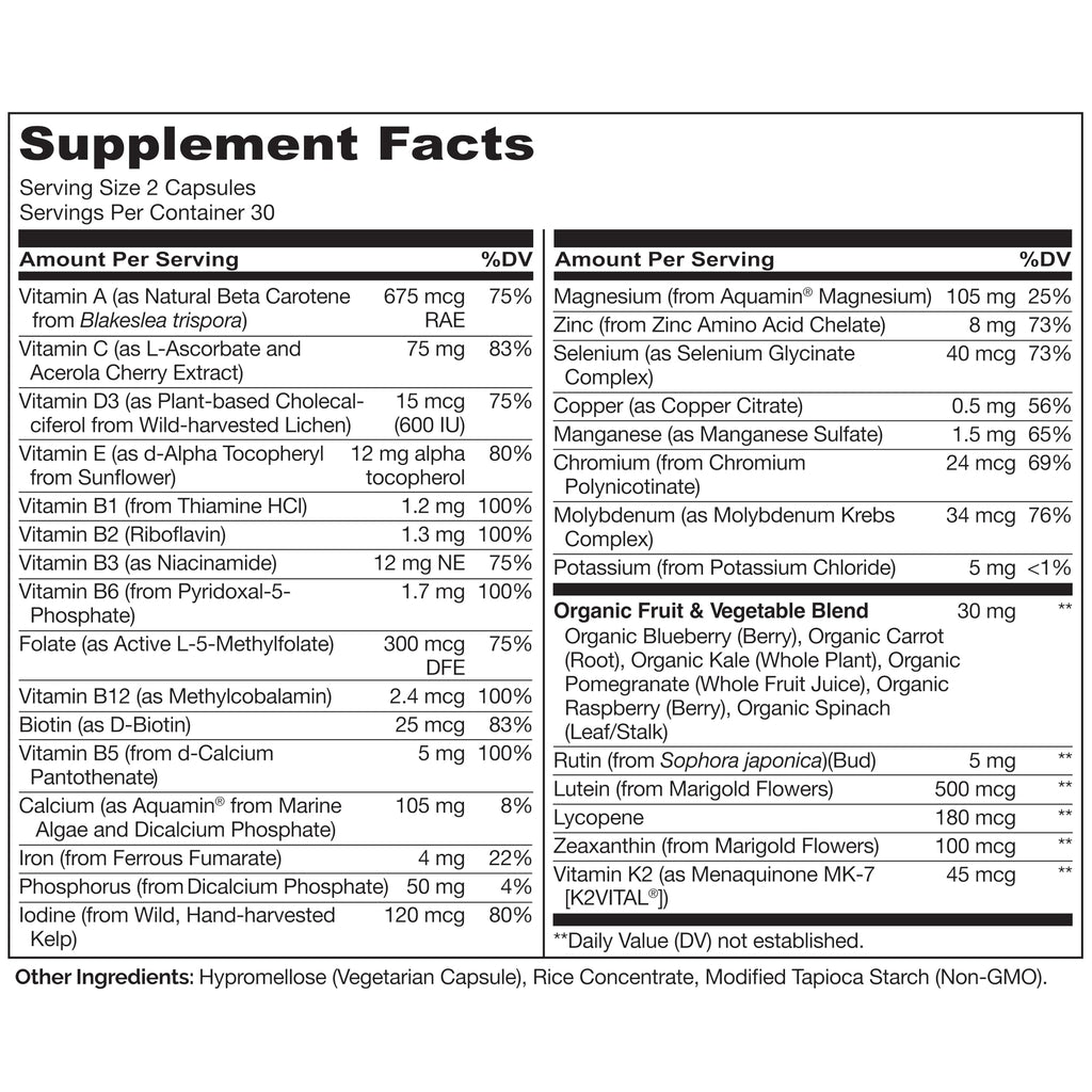 NATURELO Teen Multivitamin for Girls & Boys | Plant-Based

