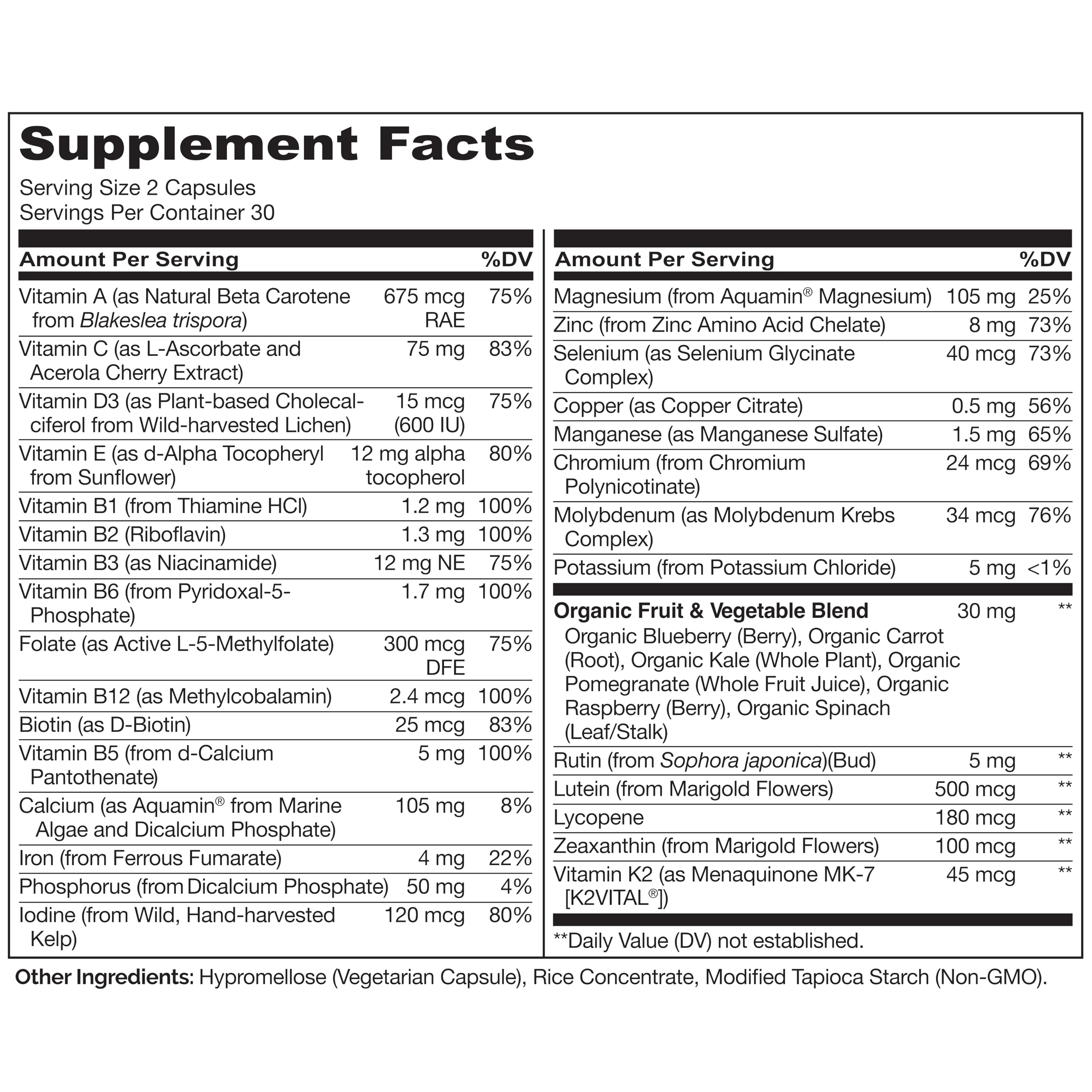 NATURELO Teen Multivitamin for Girls & Boys | Plant-Based

