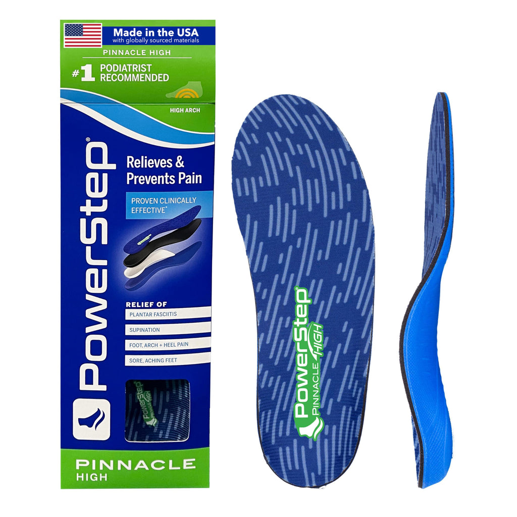PowerStep Pinnacle High Arch Orthotics, Supination Relief