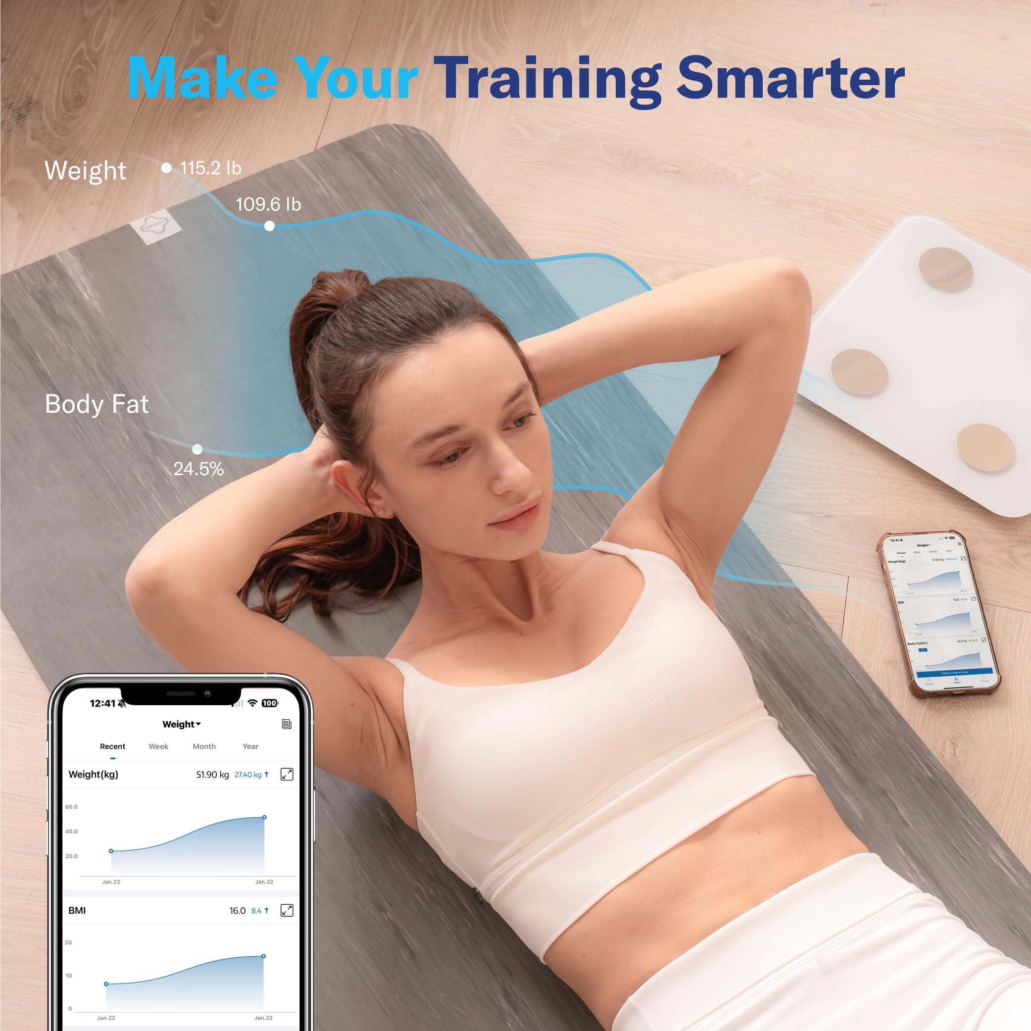Alcedo Smart Body Fat Scale | Health Metrics Tracker

