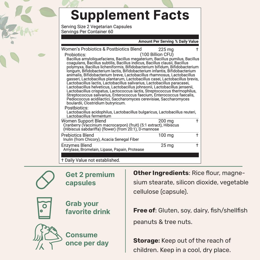 Micro Ingredients Women’s Probiotic for Digestive Support

