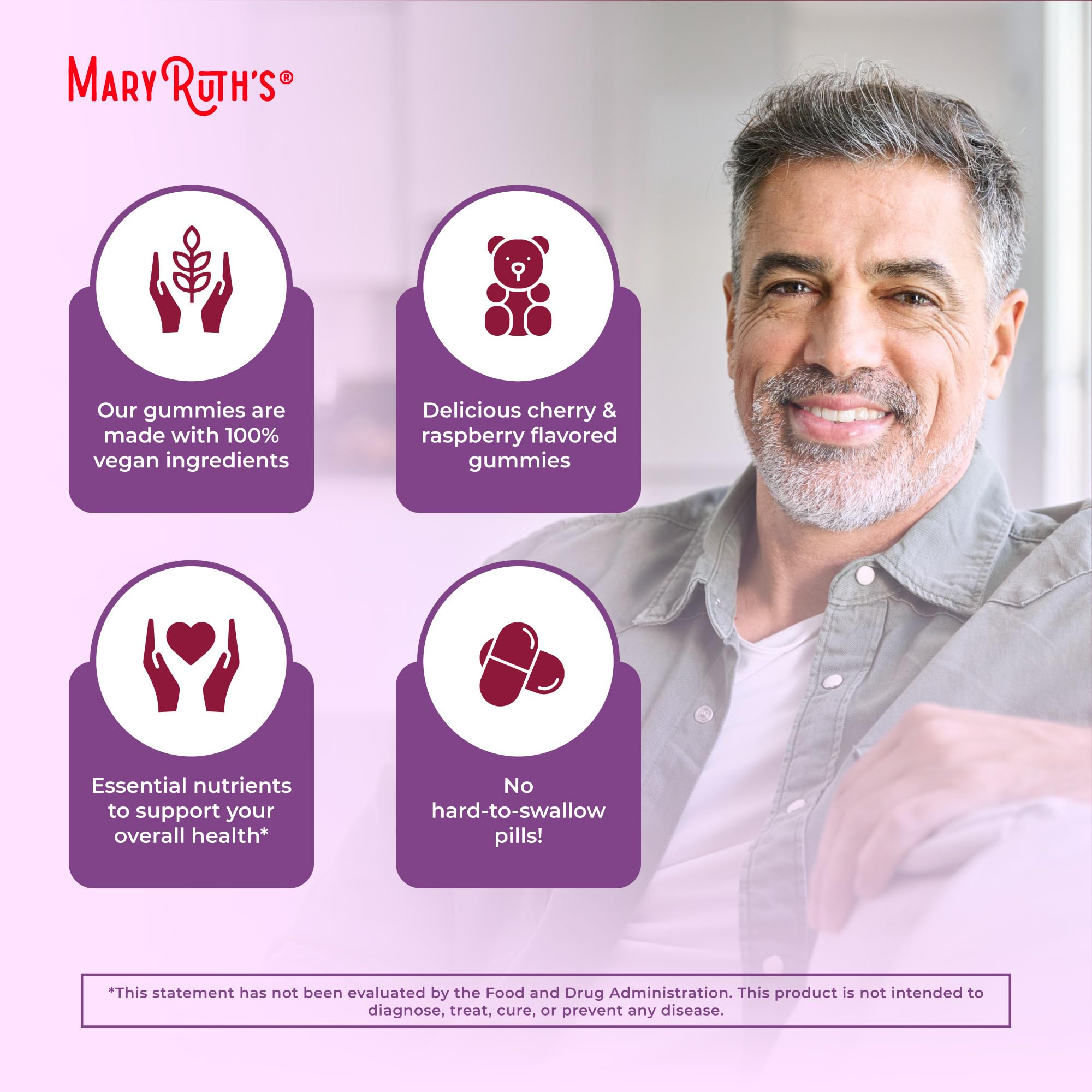 MaryRuth's Organics Men's Multivitamin Gummies - Vegan

