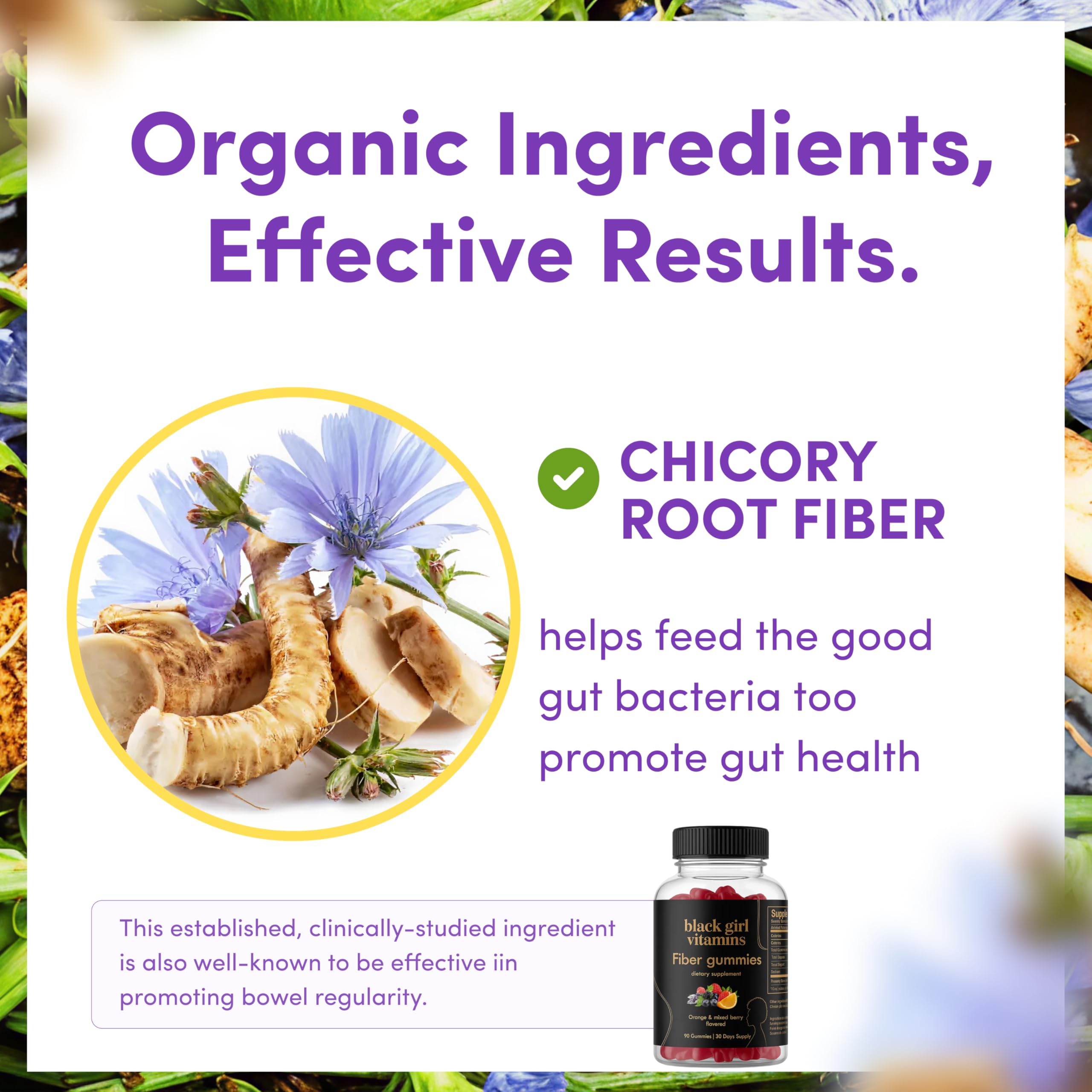 Black Girl Vitamins Fiber Gummies | Prebiotic Gut Support

