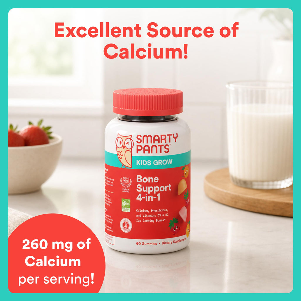SmartyPants Kids 4-in-1 Gummy with Calcium D3 K2

