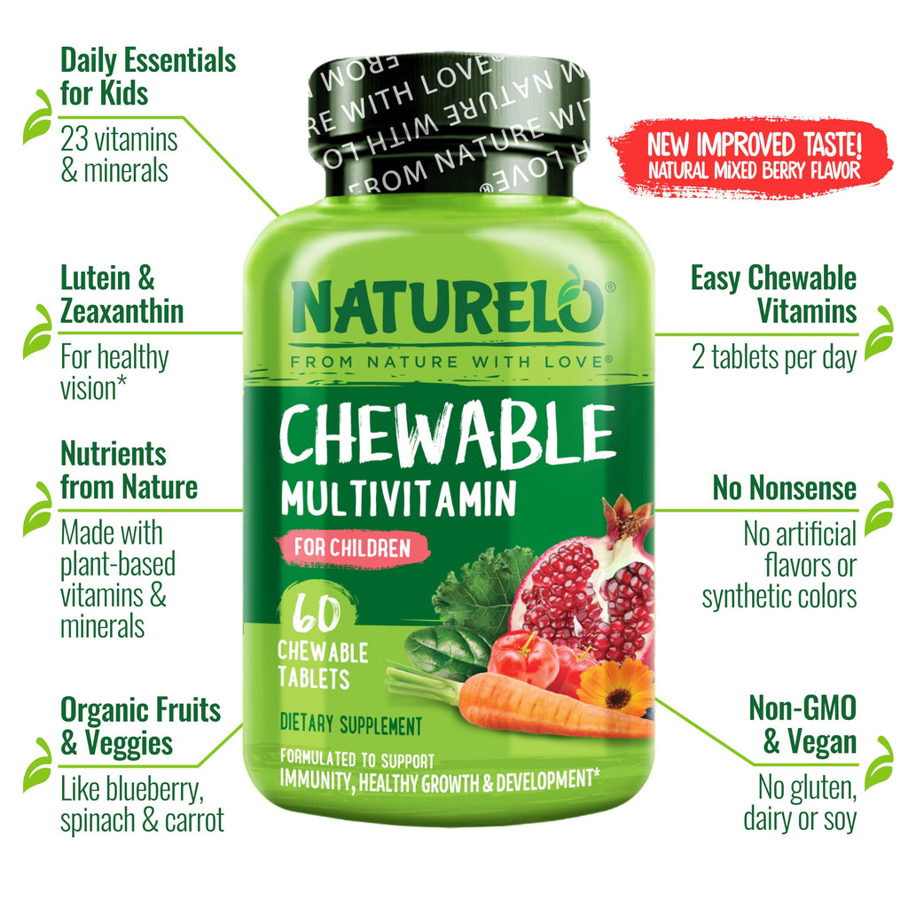Naturelo Kids Multivitamin Chewable with Whole Food Fruit

