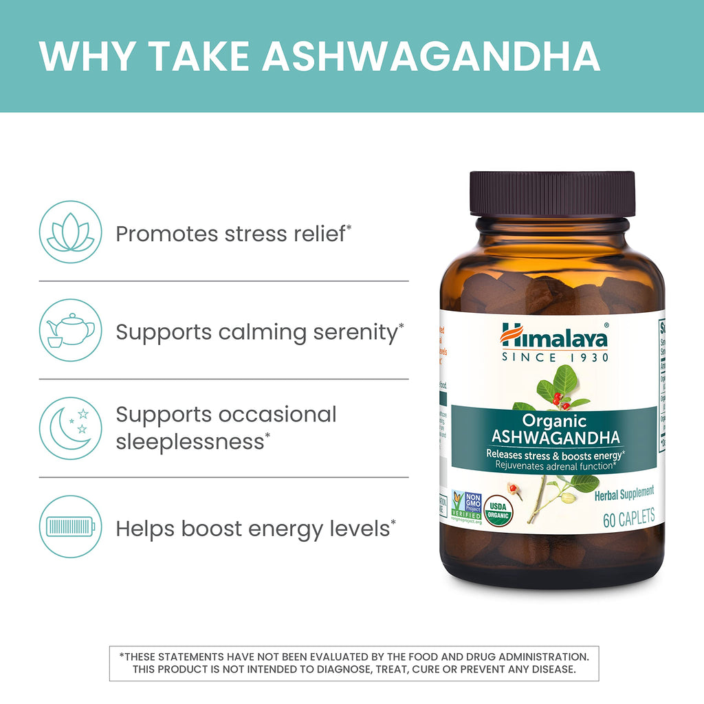 Himalaya Organic Ashwagandha Root - Ayurvedic Supplement

