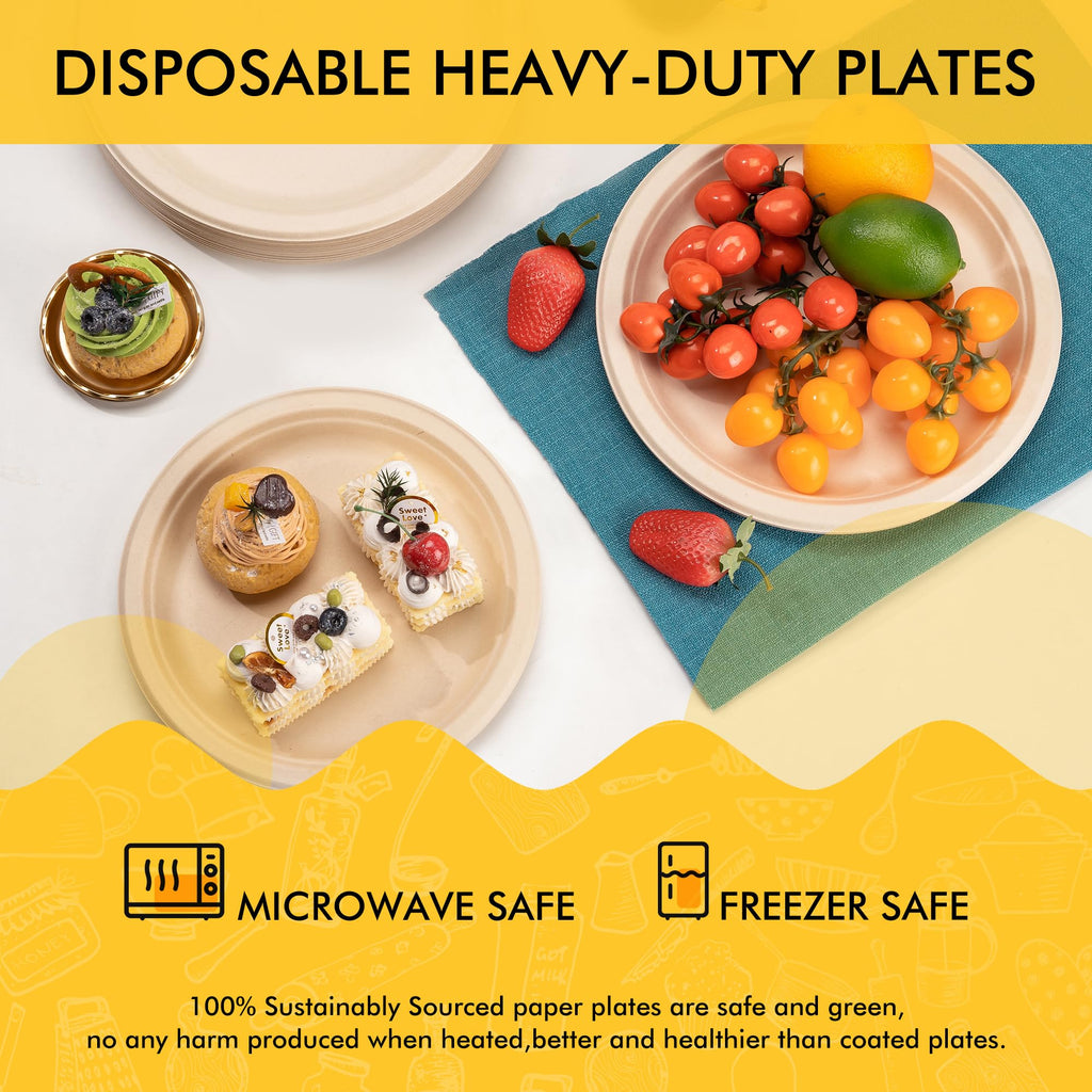 RACETOP Compostable Paper Plates - Heavy Duty

