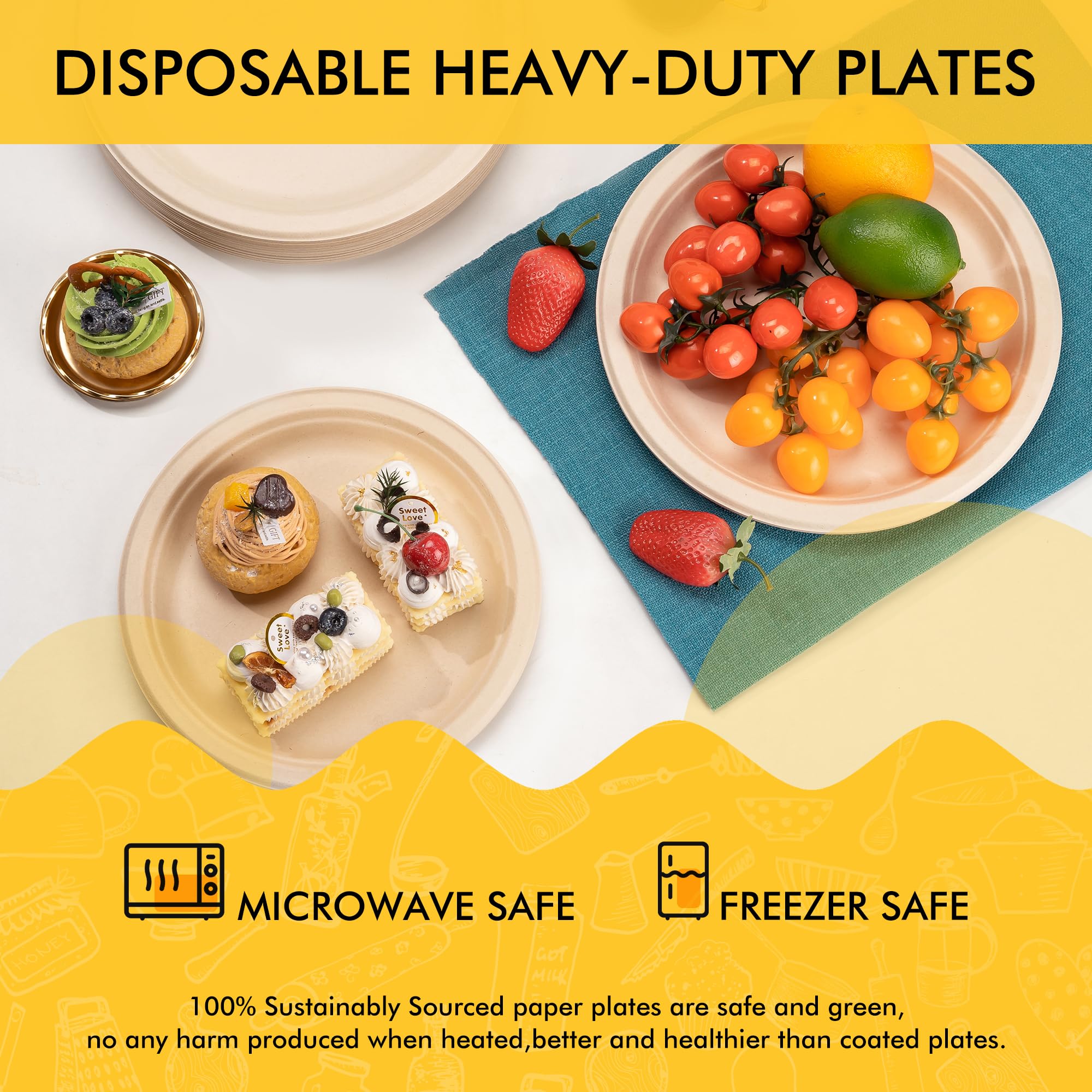 RACETOP Compostable Paper Plates - Heavy Duty

