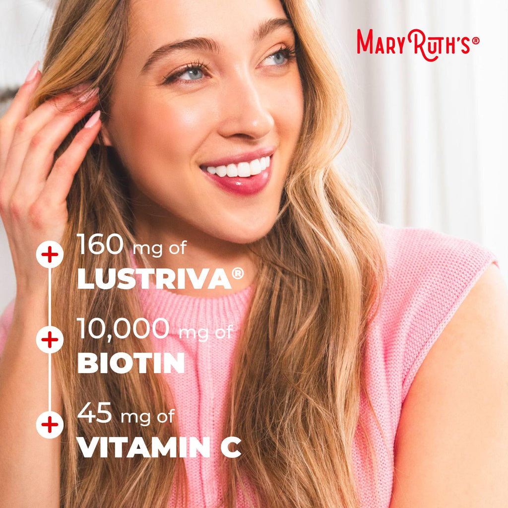 MaryRuth's Hair Growth Gummies with Lustriva

