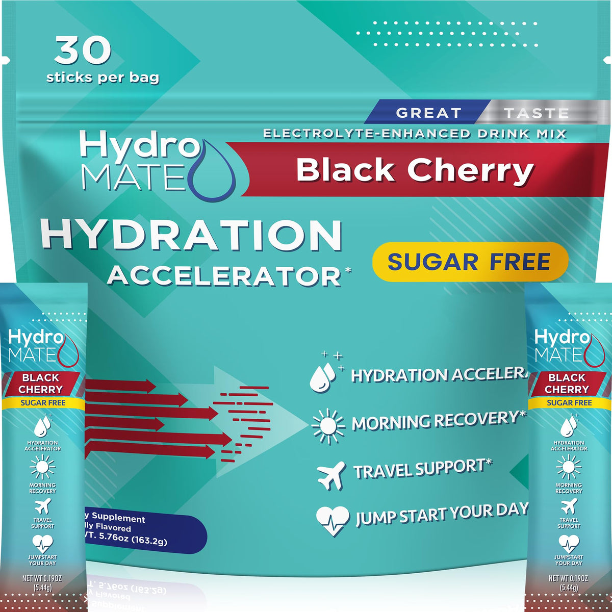 HydroMATE Electrolyte Powder Sugar-Free Hydration