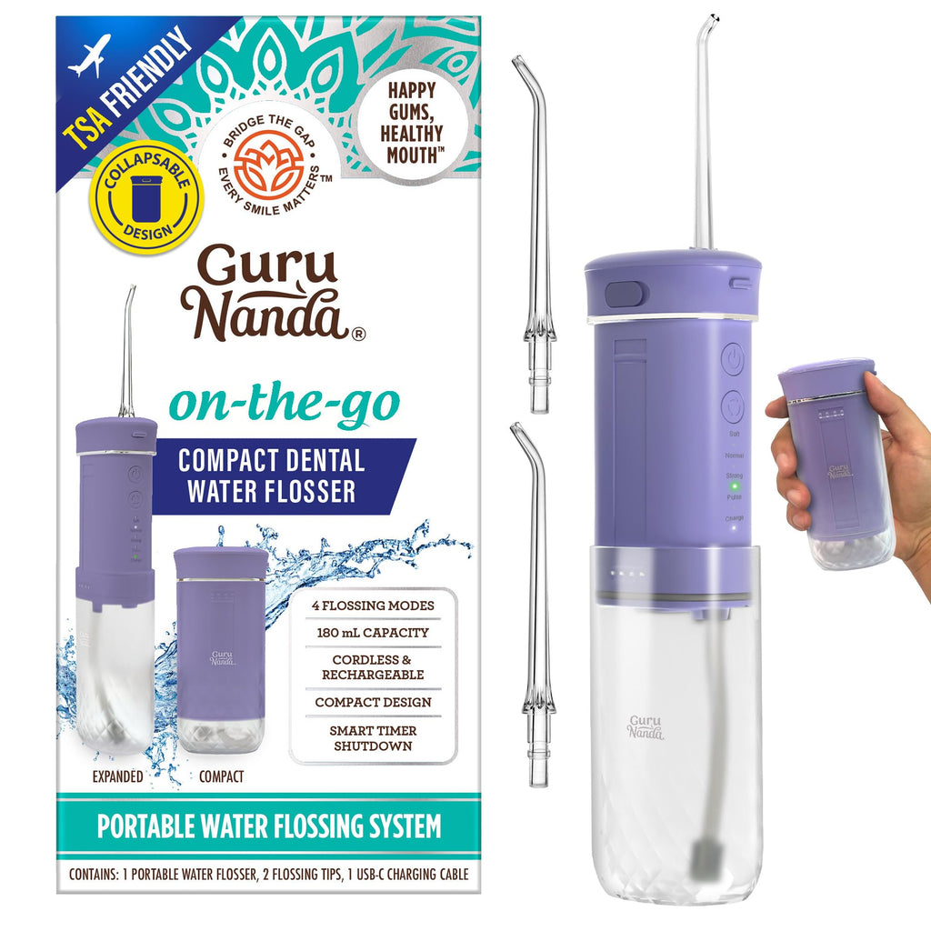 Water Flosser by GuruNanda – Mini Travel Cordless


