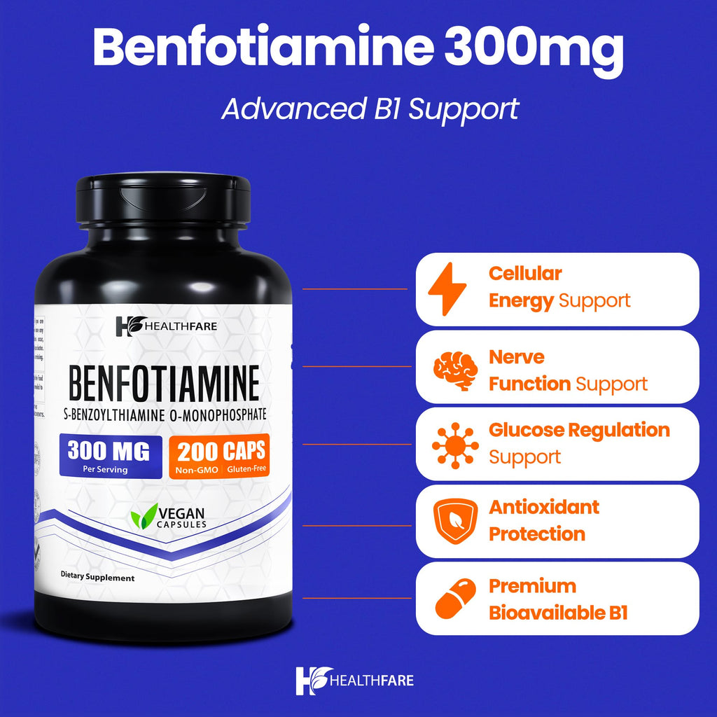 Healthfare Benfotiamine Supplement | Enhanced Absorption

