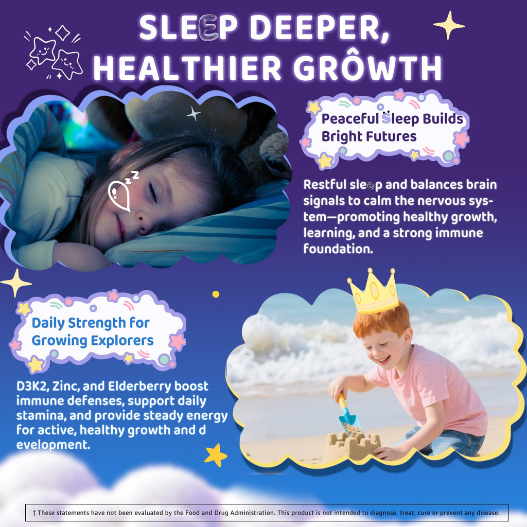 Kids Sleep Gummies Melatonin-Free with Magnesium & L-Theanine

