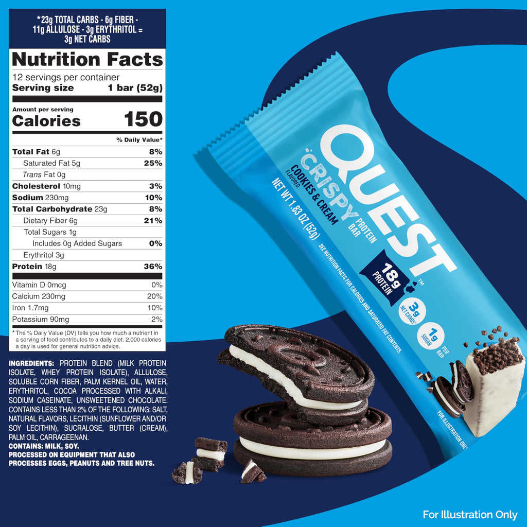 Quest Crispy Protein Bar | 18g Protein, Gluten Free

