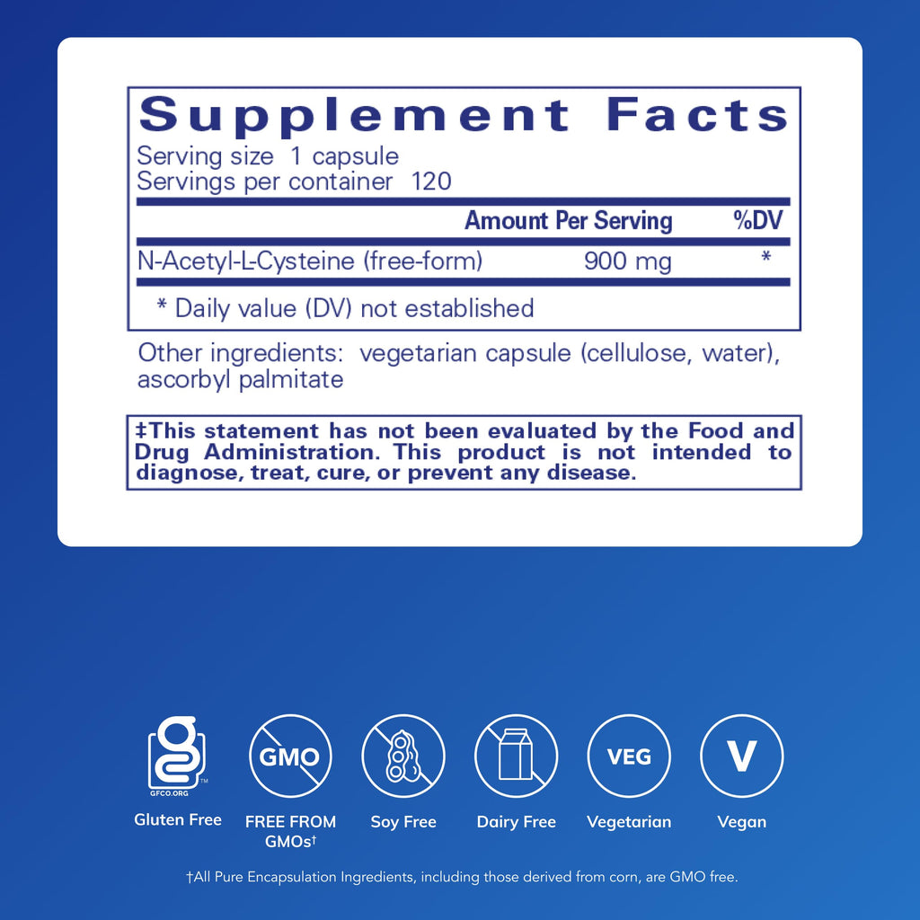 Pure Encapsulations NAC N-Acetyl Cysteine | Lung Support

