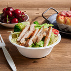 Vplus White Bagasse Bowls Compostable Heavy-Duty Bowls

