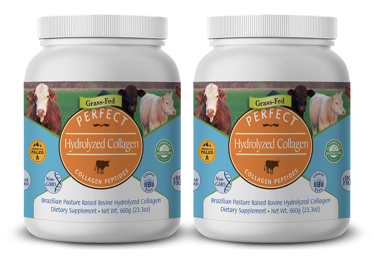 Perfect Supplements Unflavored Hydrolyzed Collagen Powder for Men and Women, Grass-Fed