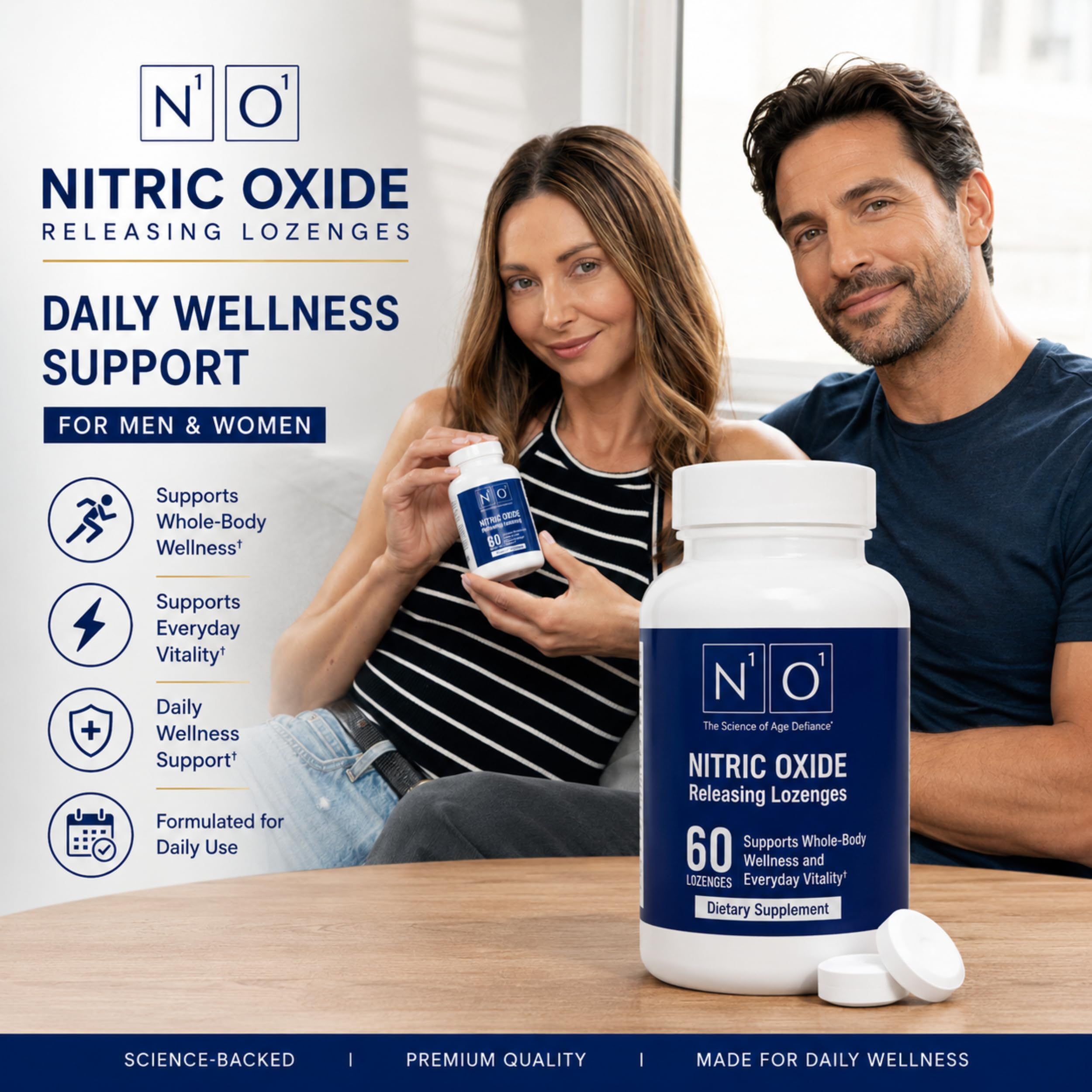 N1O1 Nitric Oxide Lozenges - Dissolvable Supplement

