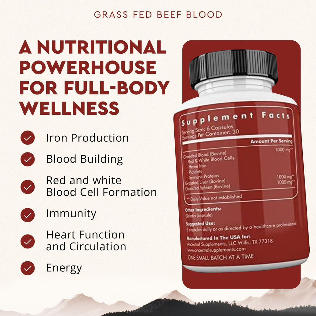 Ancestral Supplements Blood is Blood Liver Spleen Formula

