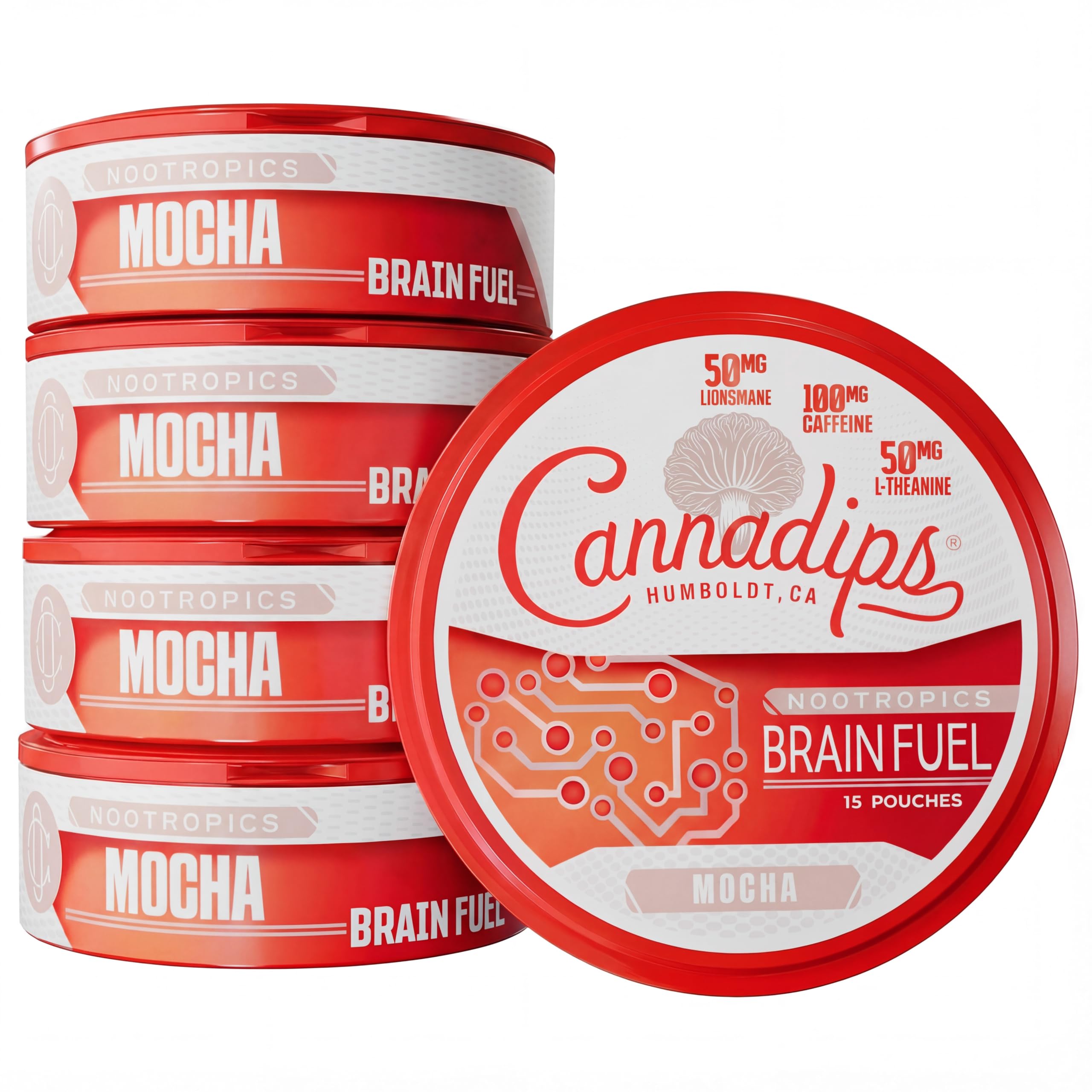 Cannadips Brain Fuel Nootropic Caffeine Pouches