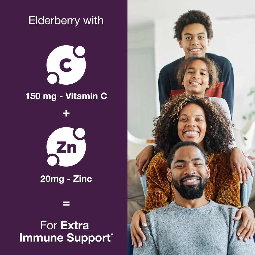 Elderberry Immune Support Capsules with Vitamin C and Zinc

