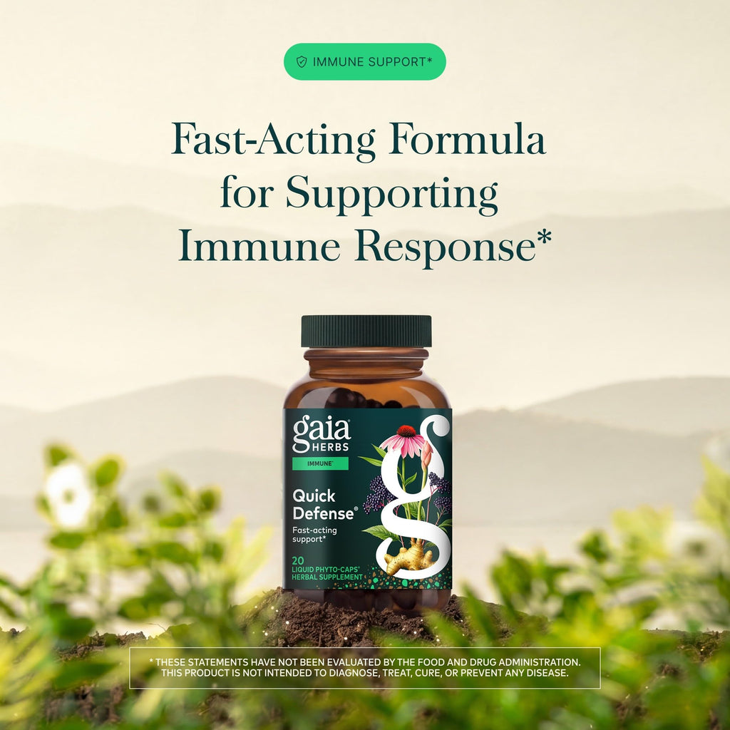 Gaia Herbs Quick Defense Immune Support | Liquid Phyto-Caps


