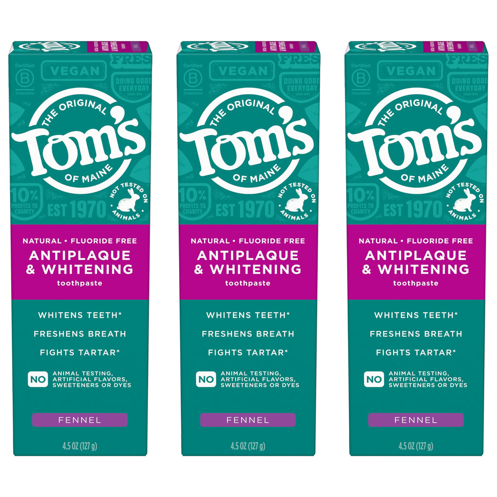 Tom’s of Maine Antiplaque Whitening Fluoride Free Toothpaste

