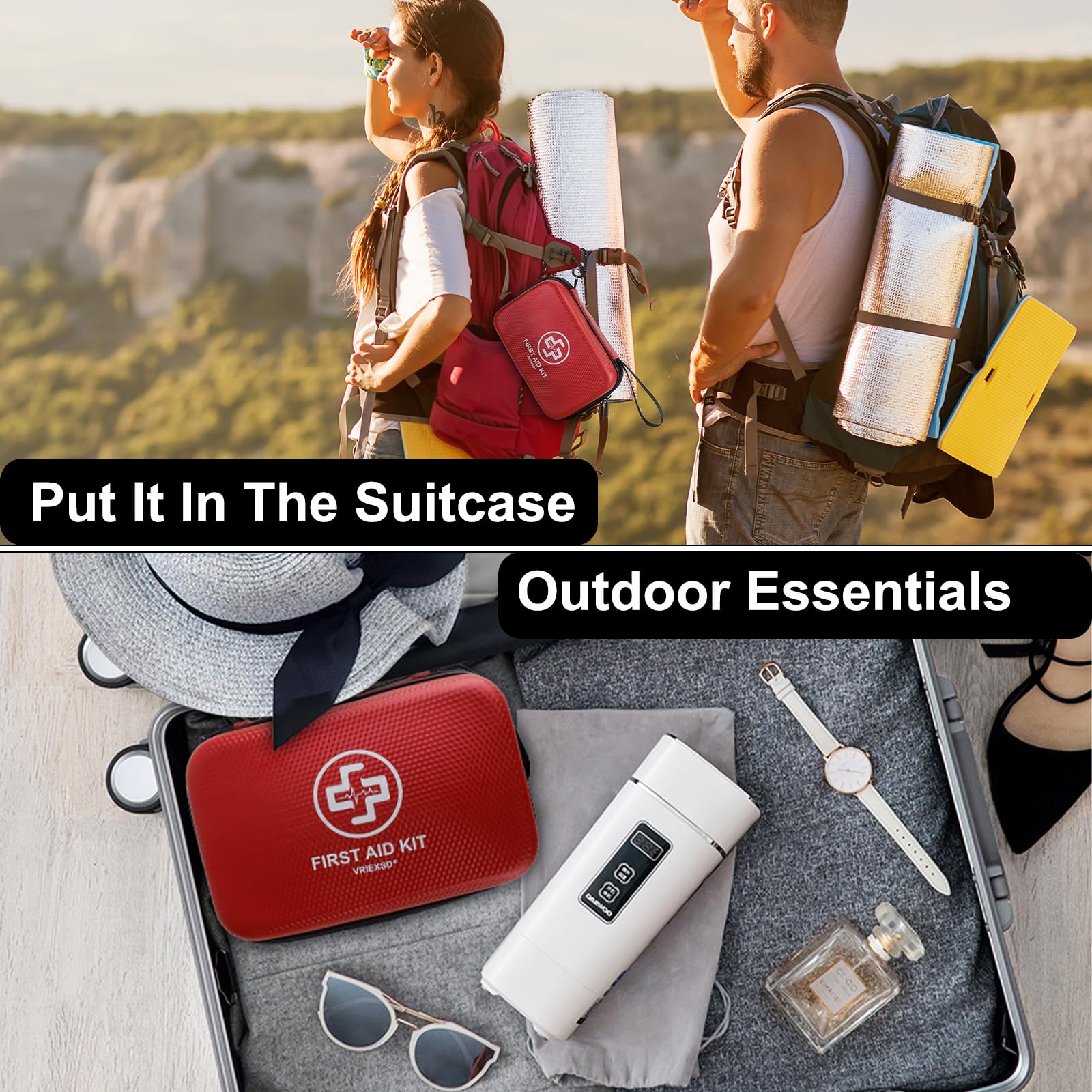 VRIEXSD Premium First Aid Kit for Home and Outdoors

